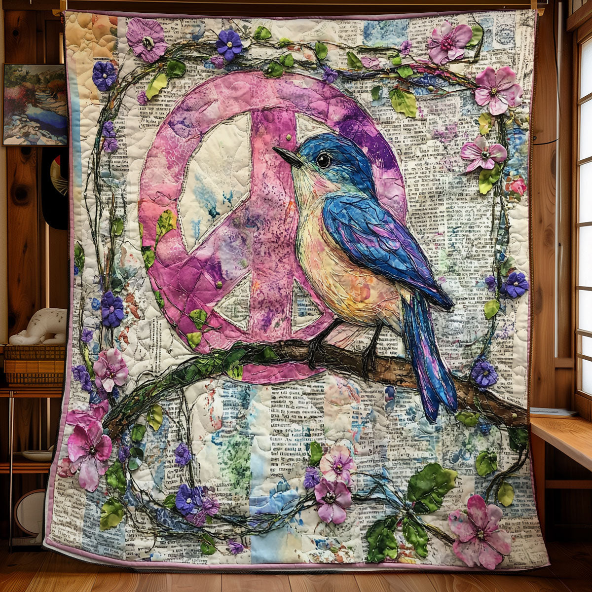 Bluebird Spring Time WU1002025CL Quilt