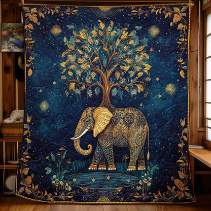 Boho Elephant Eternal Roots WU1303109CL Quilt