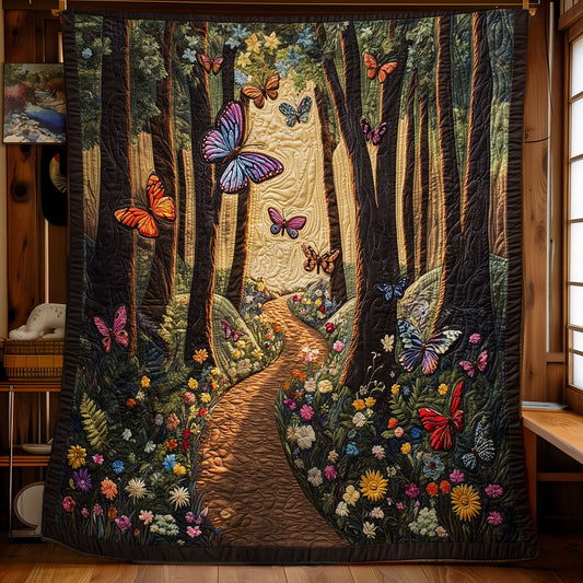 Butterfly Gentle Flight Through Spring WU1203051CL Quilt