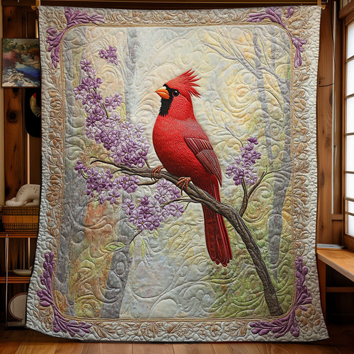 Cardinal Echoes In Red WU1203038CL Quilt