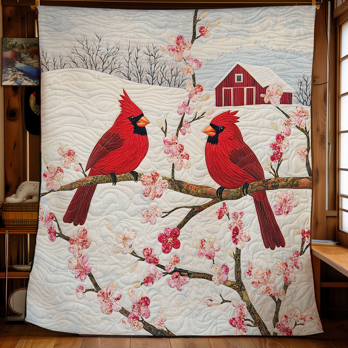 Cardinal Together Forever WU1002038CL Quilt