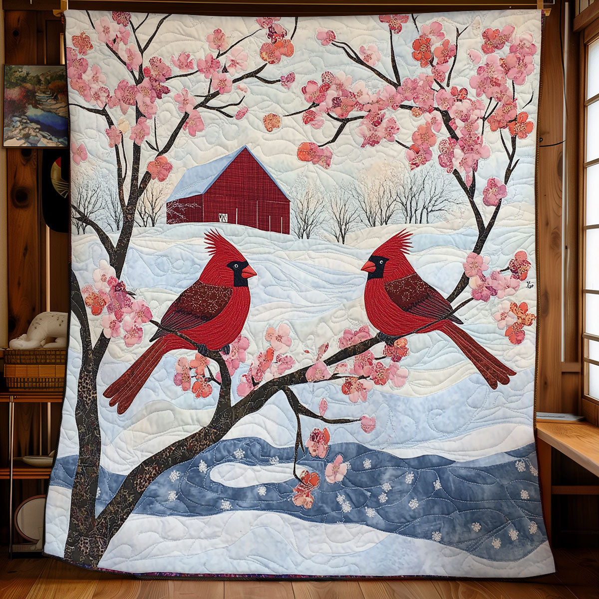 Cardinal Together Forever WU1002045CL Quilt