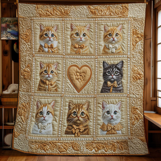 Cat Heart Shape WU0101039CL Quilt