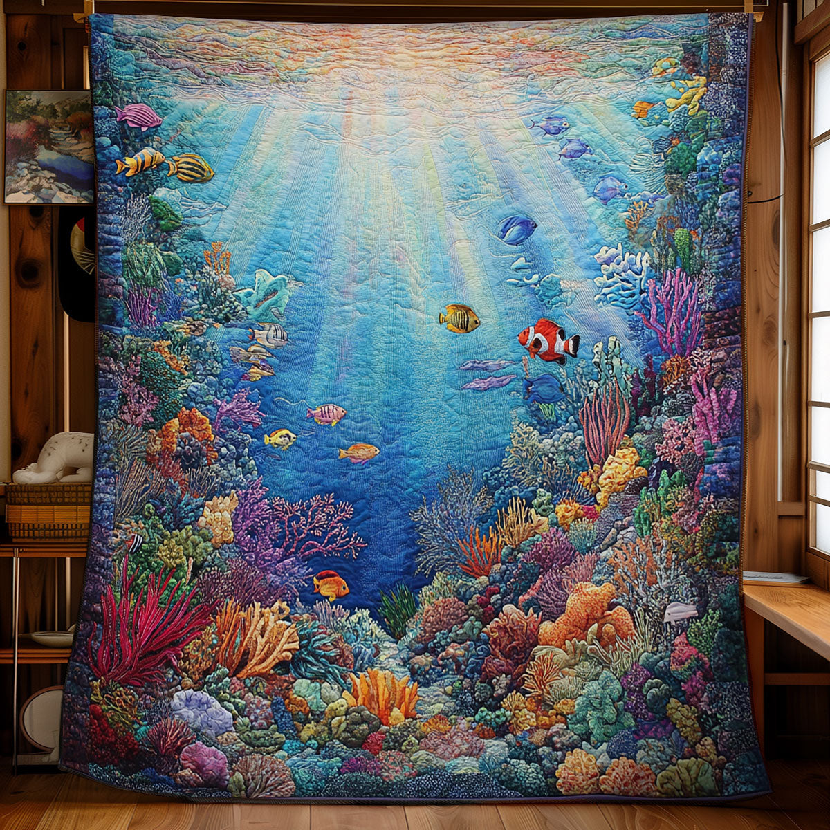 Coral Maritime Life WU1303096CL Quilt