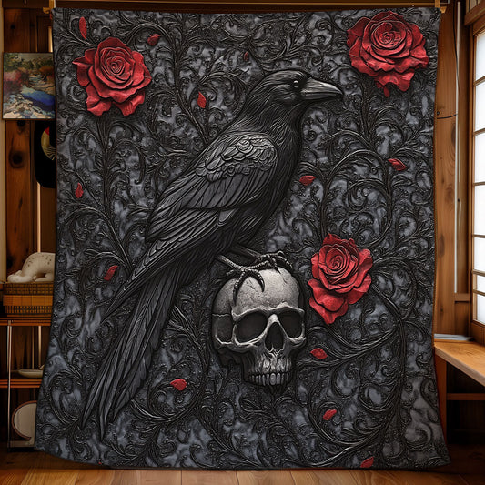 Crow And Skull WU0301085CL Quilt