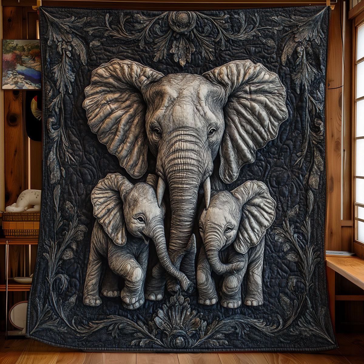 Elephant Family WU1801003CL Quilt