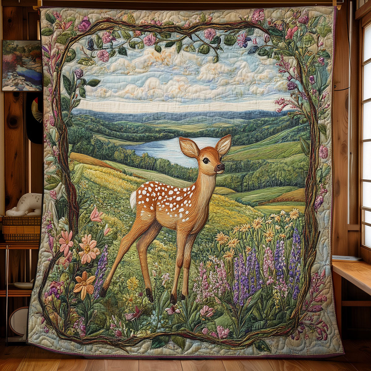 Fawn’s Golden Haven WU1203036CL Quilt