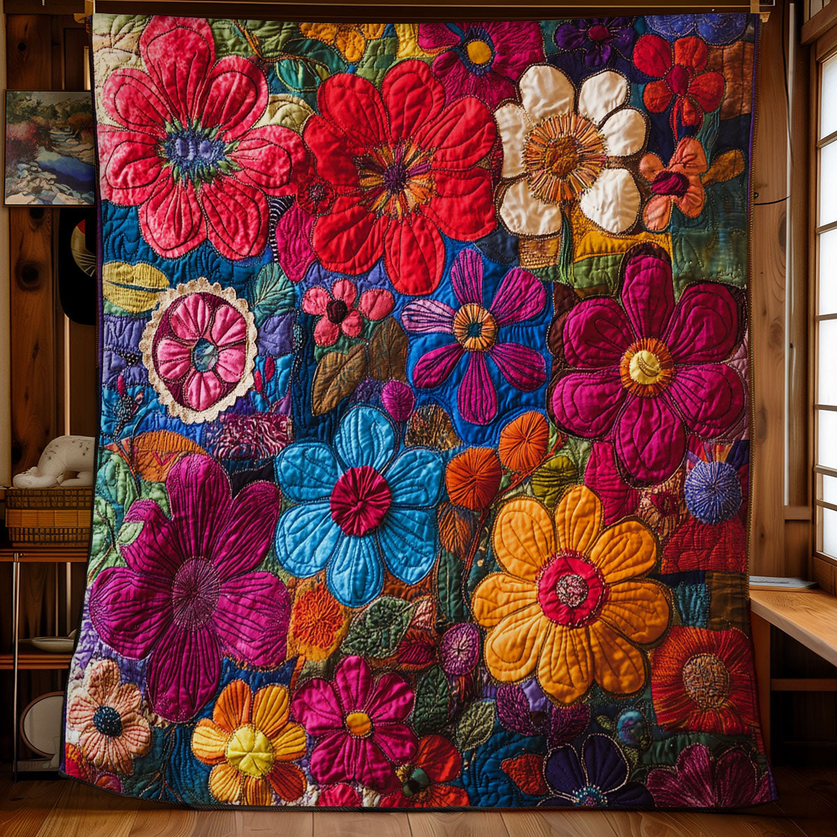 Floral Patchwork WU2301006CL Quilt