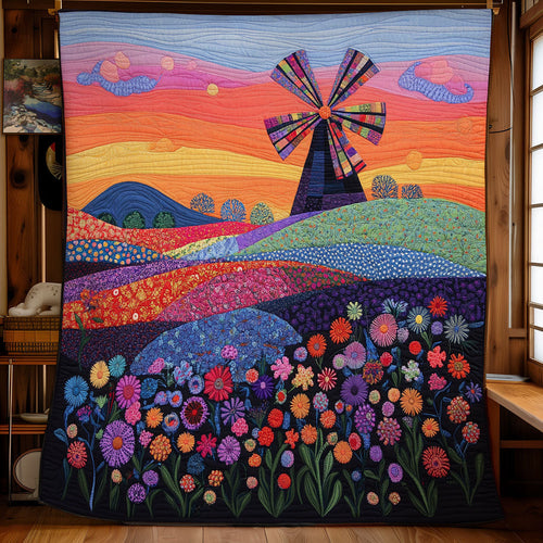 Flower Windmill WU0101002CL Quilt