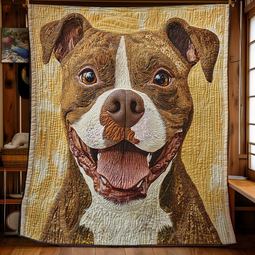 Happy Pitbull WU1302083CL Quilt