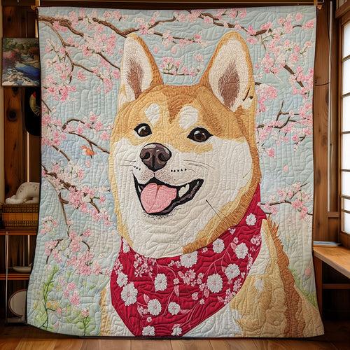 Happy Shiba Inu WU2301077CL Quilt