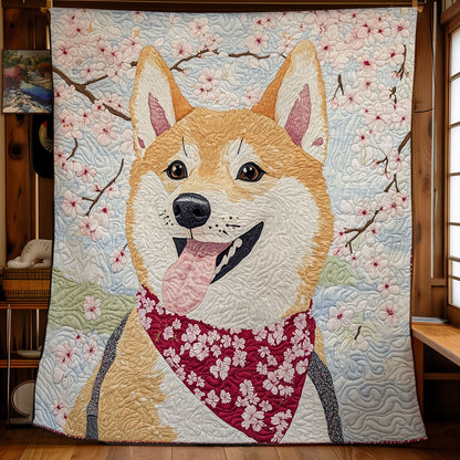 Happy Shiba Inu WU2301078CL Quilt