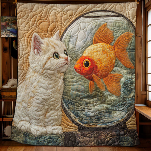 Kitten And Goldfish WU1302098CL Quilt