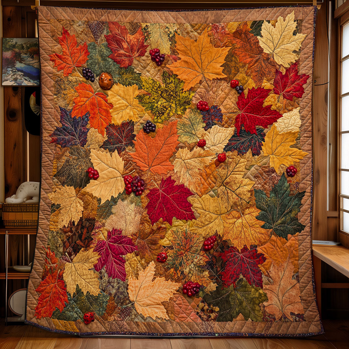 Maple Leaves Autumn Feel WU0602067CL Quilt