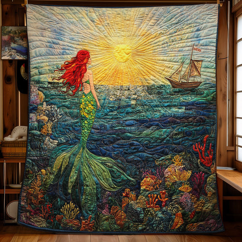 Mermaid Glowing Sunset WU0502032CL Quilt