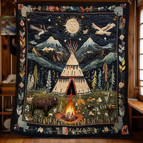 Native American Teepee WU2301064CL Quilt