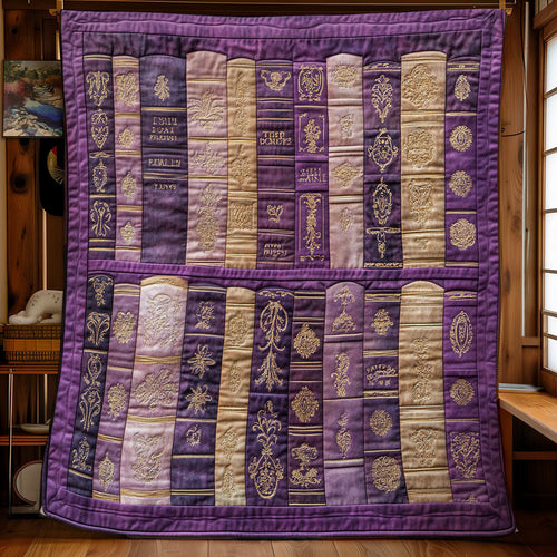 Purple Bookshelf WU0301079CL Quilt