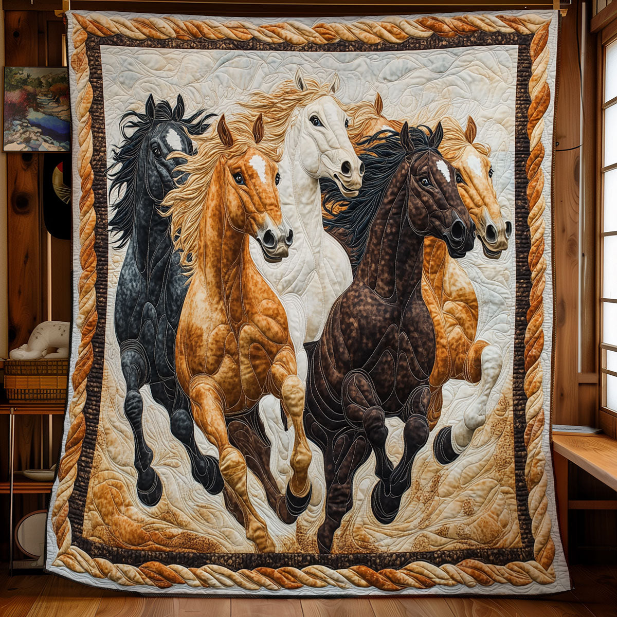 Racing Horse WU0502057CL Quilt