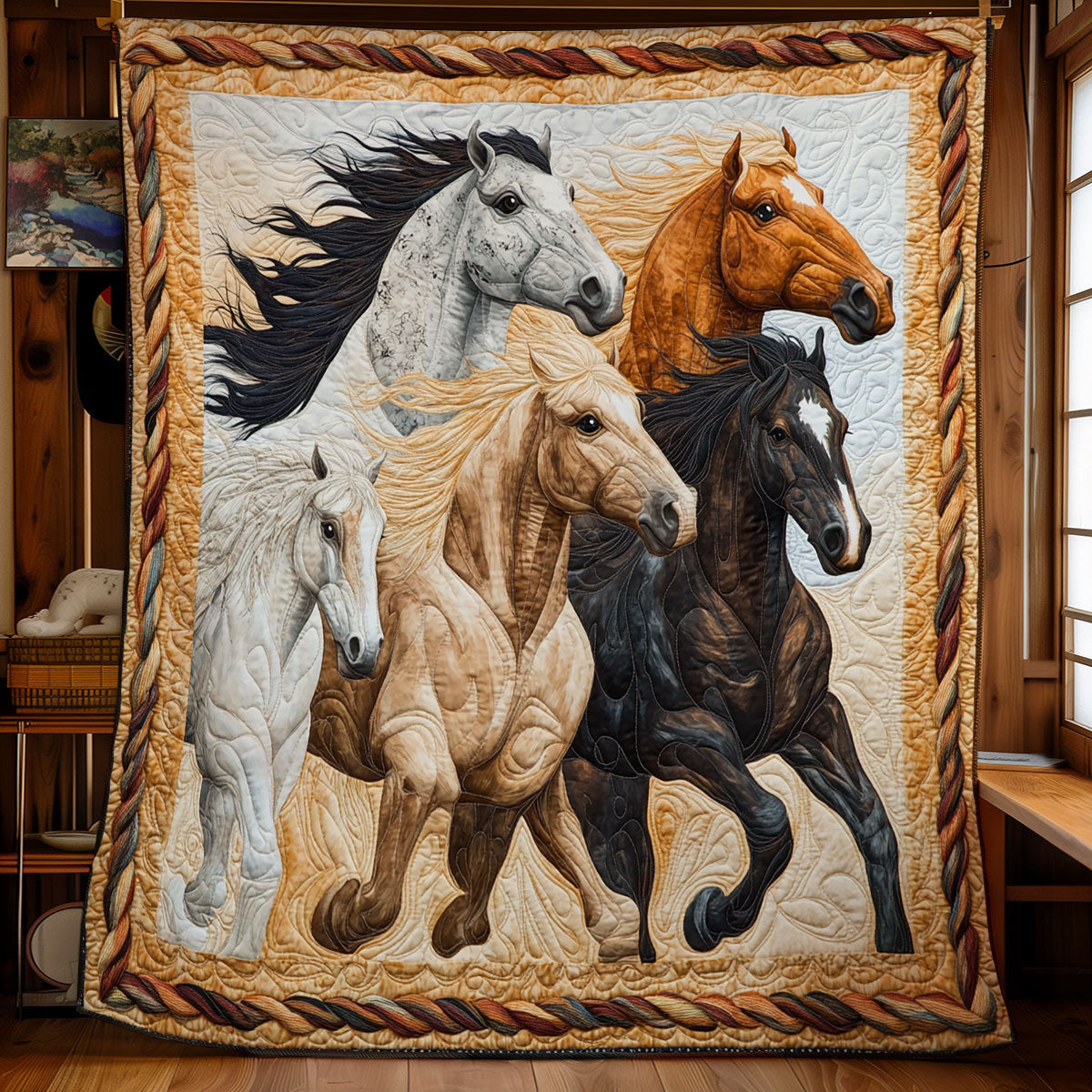 Racing Horse WU0502068CL Quilt