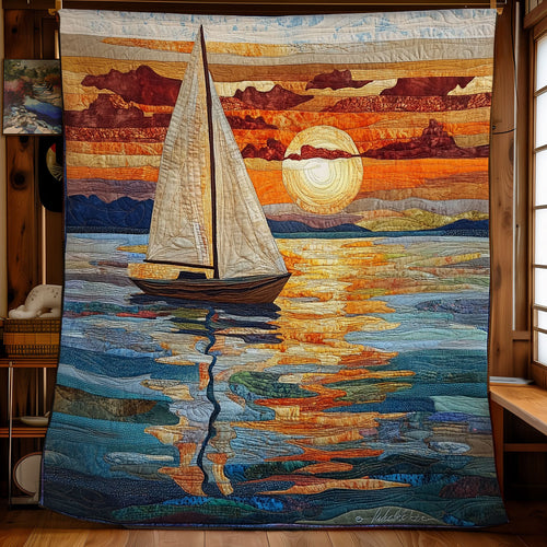 Sailing Sunset Voyage WU1303061CL Quilt