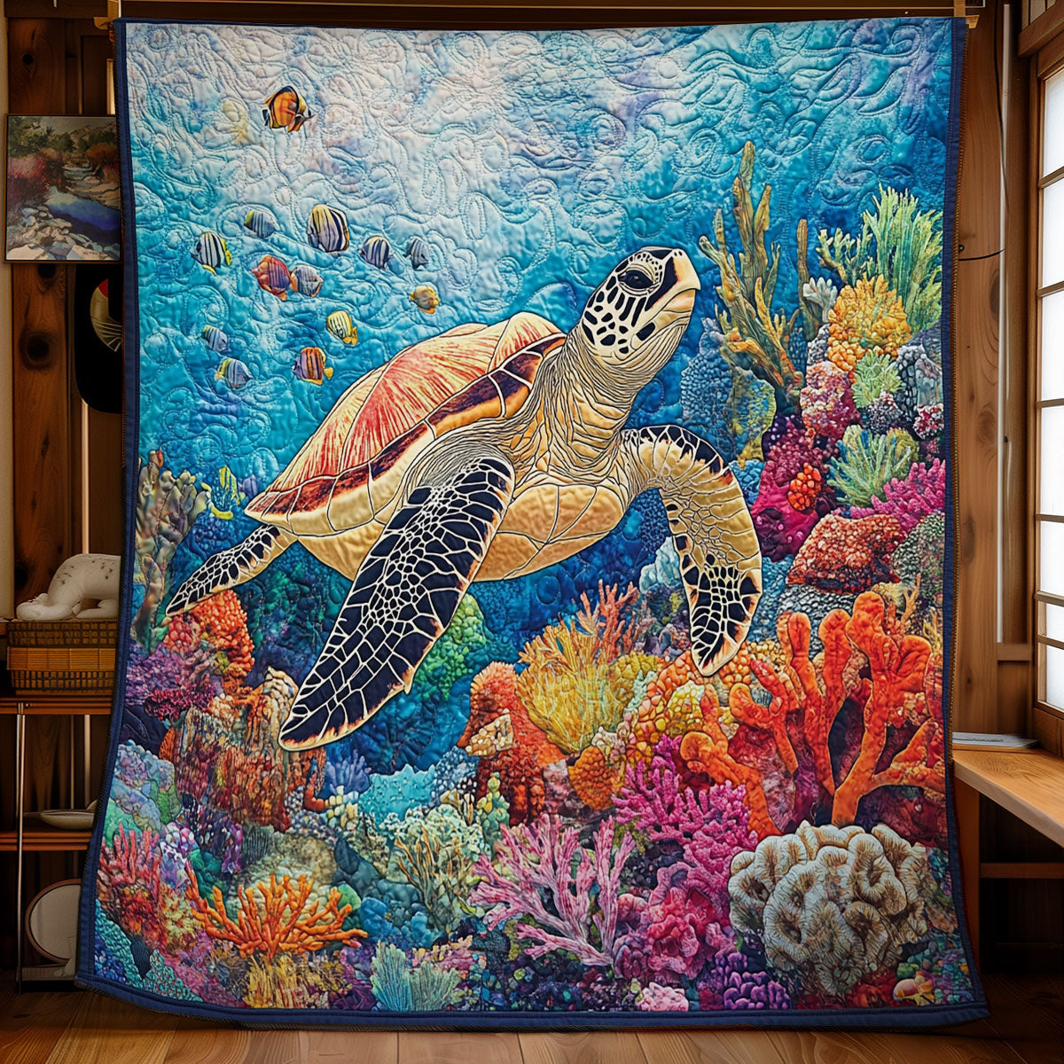 Sea Turtle Ocean Is Calling WU2001067CL Quilt