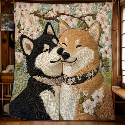 Shiba Inu Couple Be With Me WU2301084CL Quilt