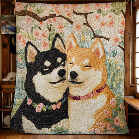 Shiba Inu Couple Be With Me WU2301086CL Quilt