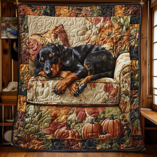 Sleeping Dachshund WU2001053CL Quilt