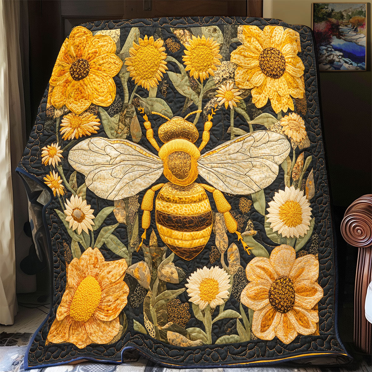 Bee Lost In The Garden WU0801002CL Quilt