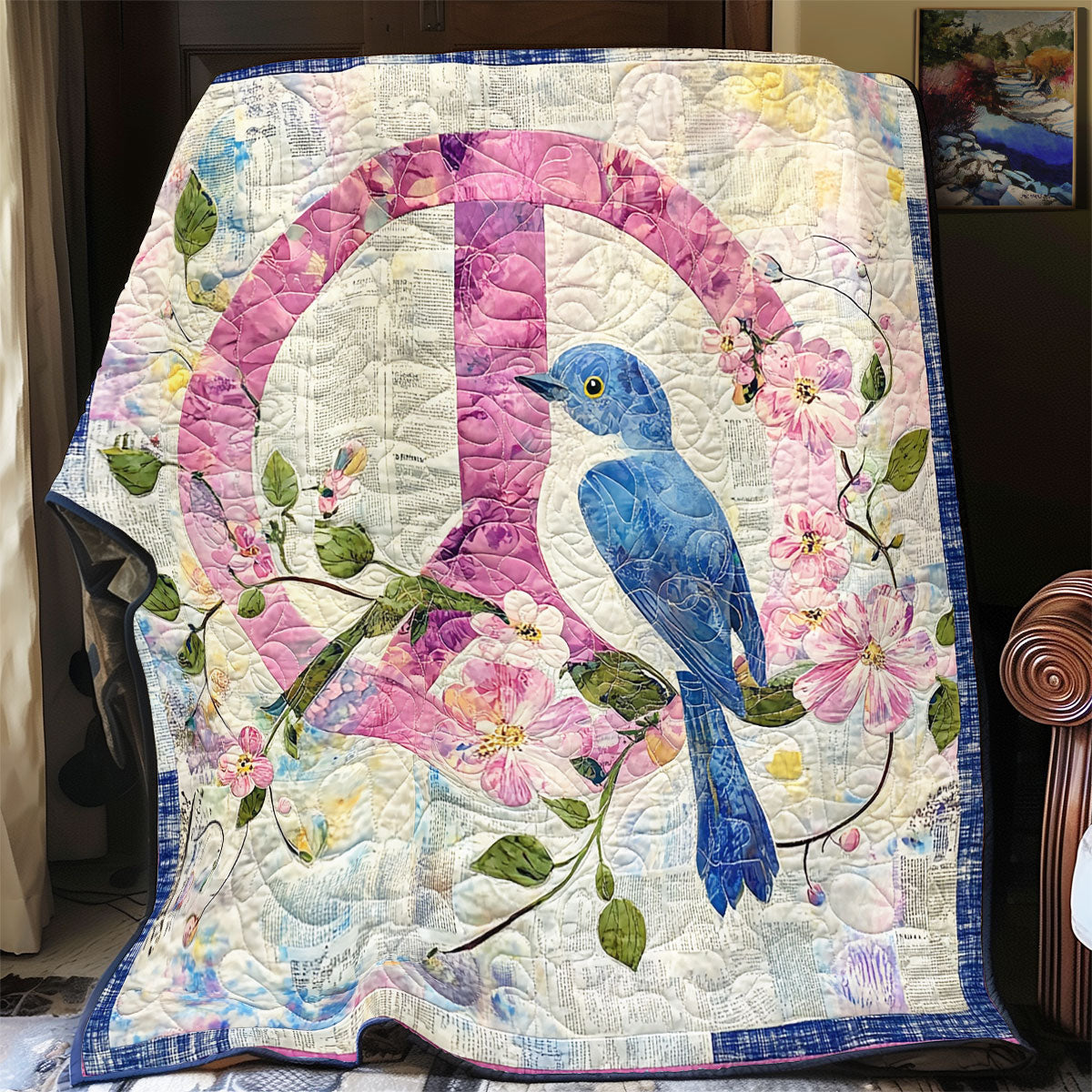 Bluebird Spring Time WU1002024CL Quilt