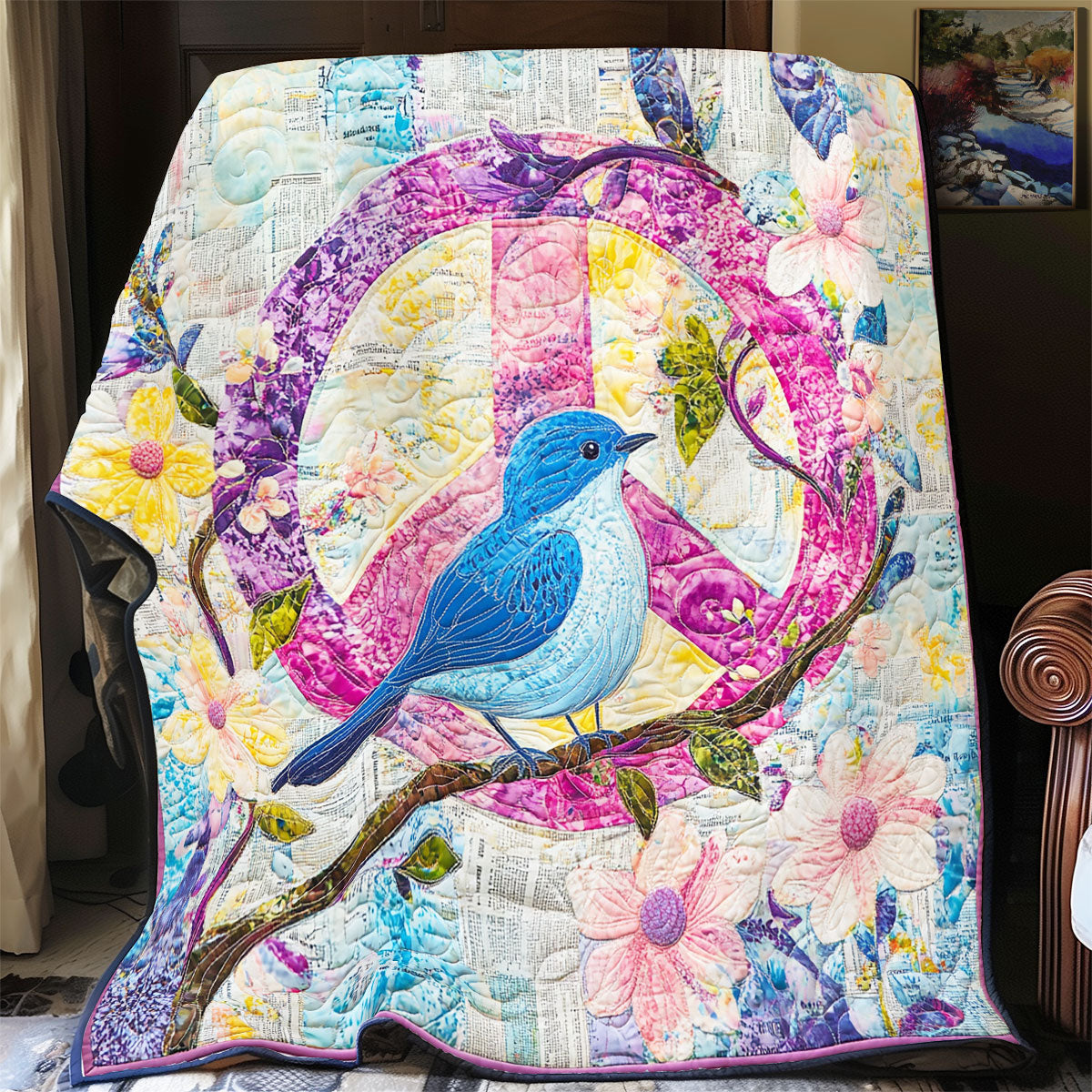 Bluebird Spring Time WU1002028CL Quilt