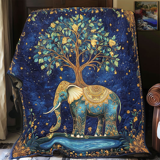 Boho Elephant Eternal Roots WU1303107CL Quilt