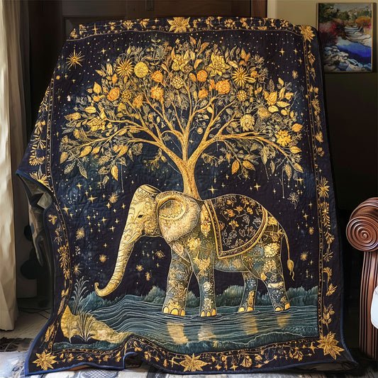 Boho Elephant Eternal Roots WU1303108CL Quilt