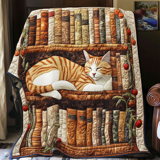 Cat Dreamy Bookshelf WU1002046CL Quilt