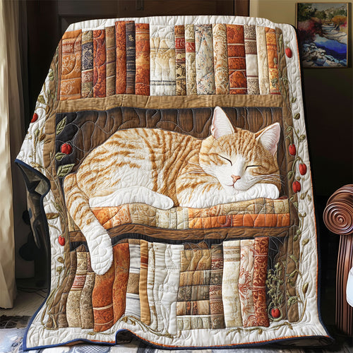 Cat Dreamy Bookshelf WU1002049CL Quilt