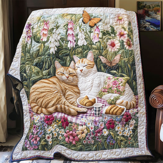 Cat One Fine Spring Day WU1302004CL Quilt