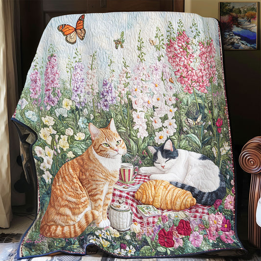 Cat One Fine Spring Day WU1302008CL Quilt