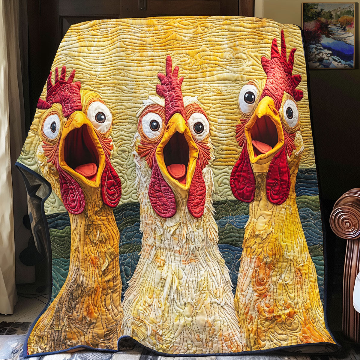 Chicken Squawk WU1302029CL Quilt