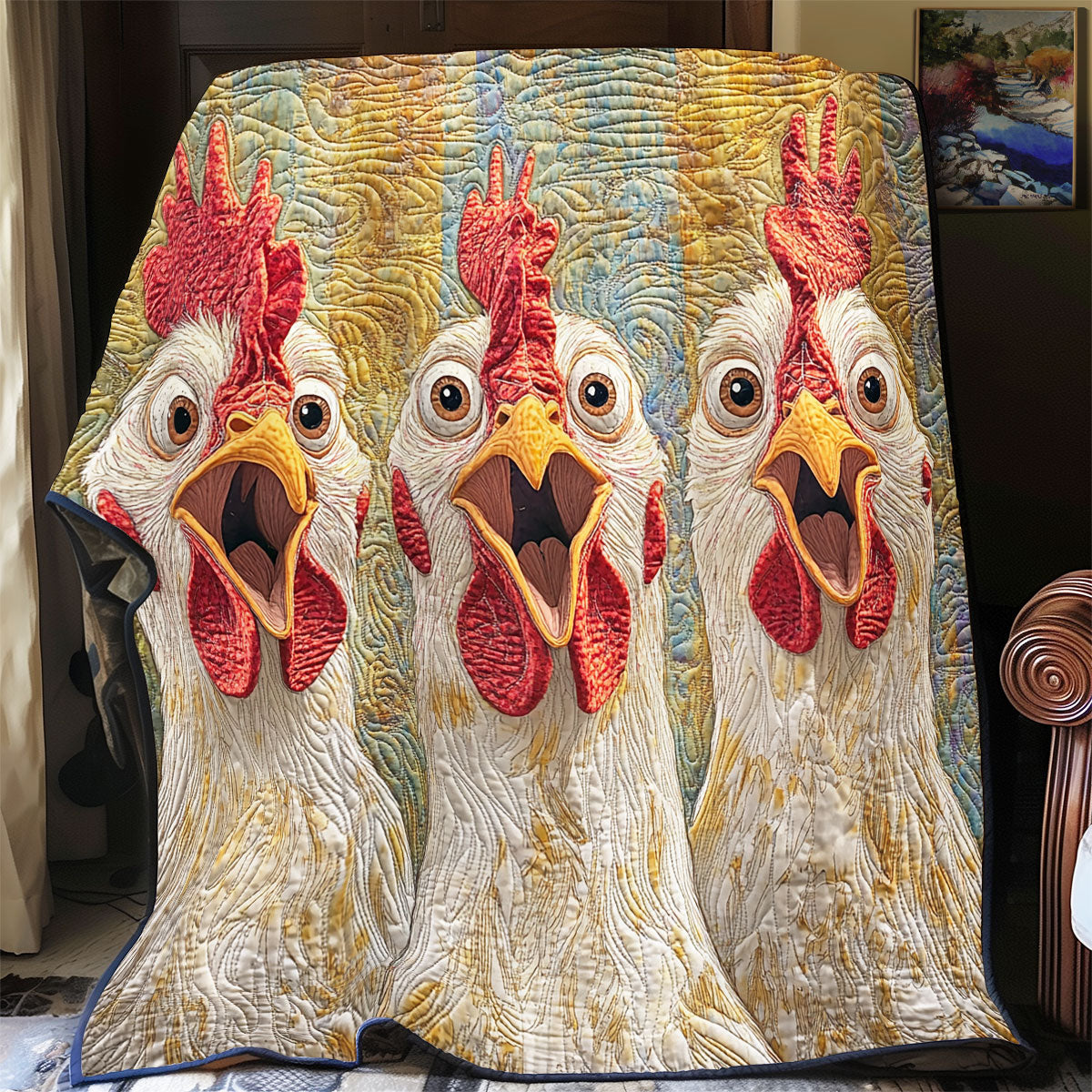 Chicken Squawk WU1302032CL Quilt