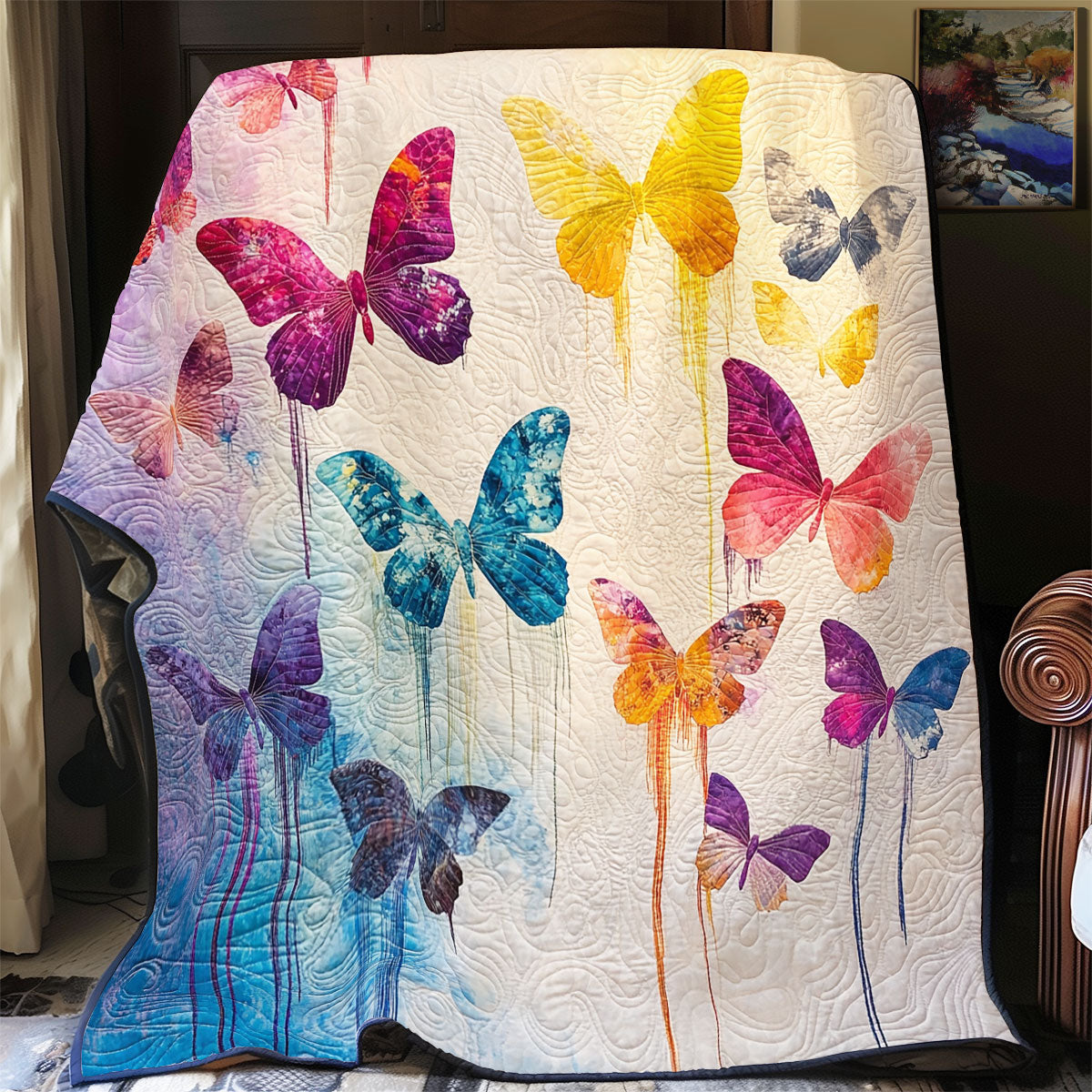 Colorful Butterflies WU0602083CL Quilt