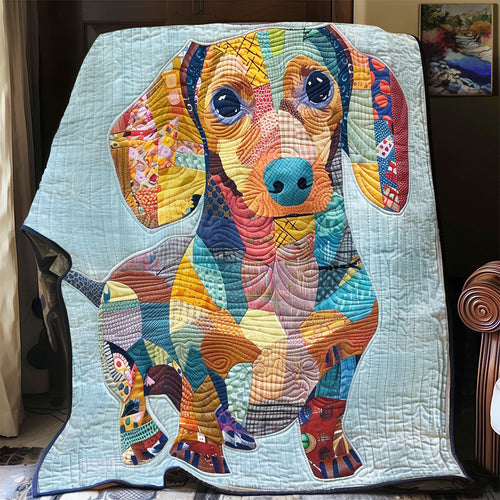 Dachshund Patchwork WU0201012CL Quilt