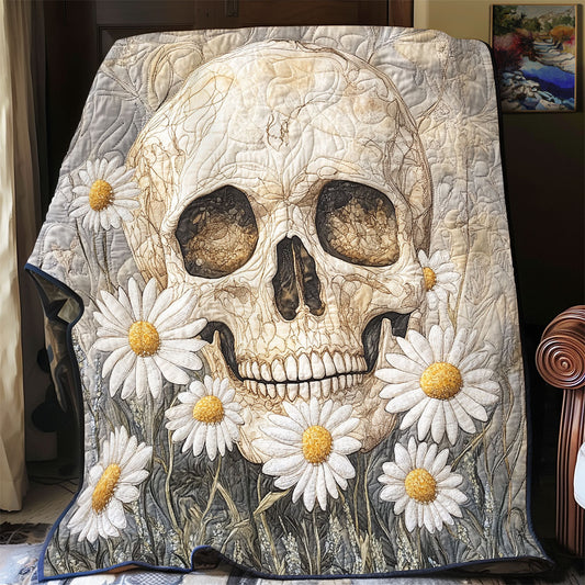 Daisy And Skull Life WU0602052CL Quilt