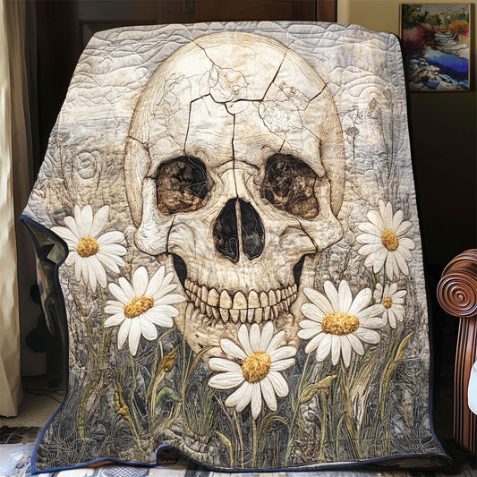 Daisy And Skull Life WU0602054CL Quilt