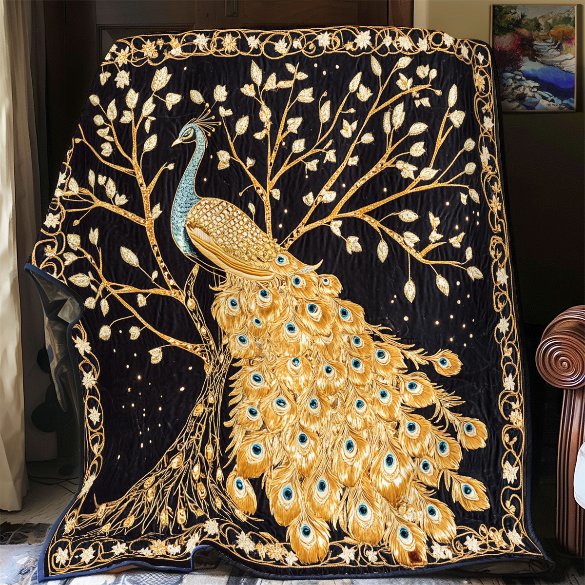 Ethereal Peacock Majesty WU1303065CL Quilt