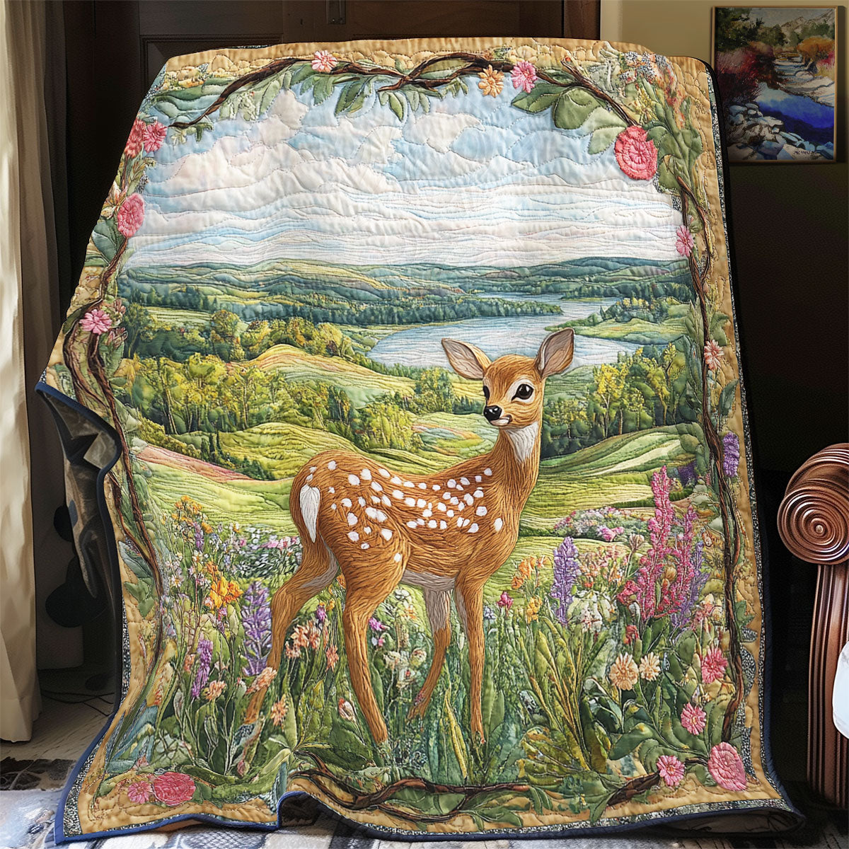 Fawn’s Golden Haven WU1203037CL Quilt