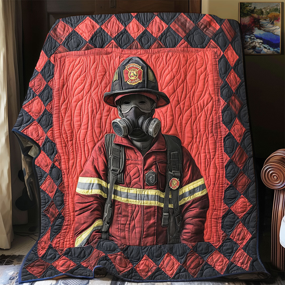 Firefighter Into The Fire WU1601035CL Quilt