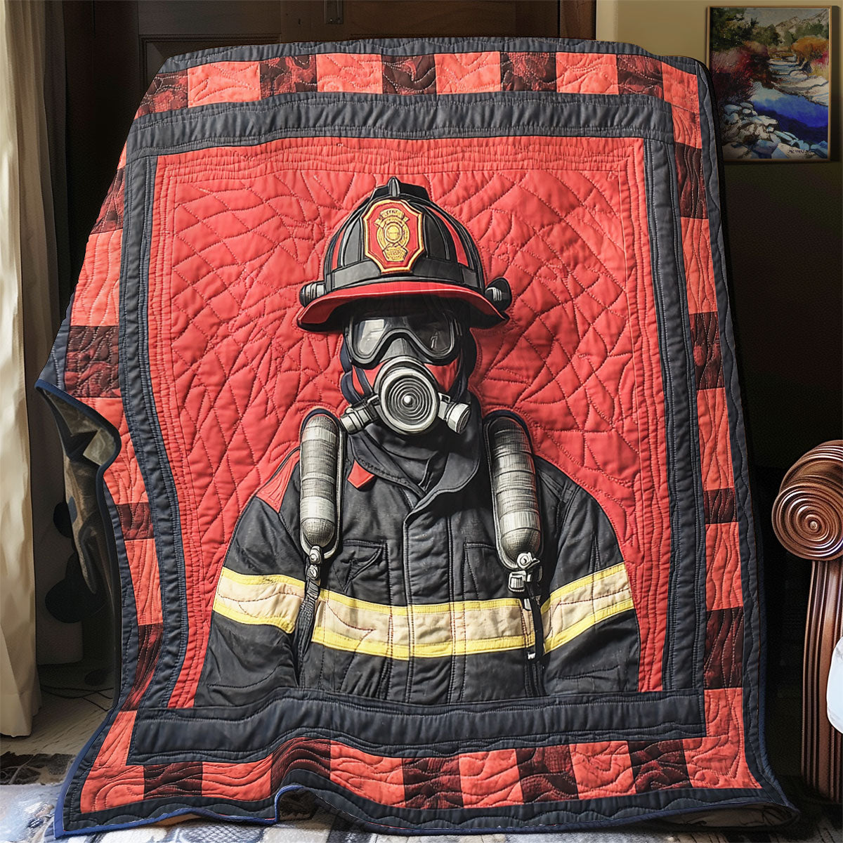 Firefighter Into The Fire WU1601036CL Quilt