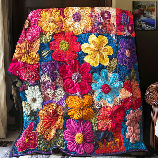 Floral Patchwork WU2301005CL Quilt