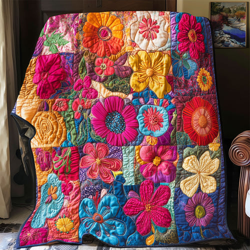 Floral Patchwork WU2301007CL Quilt