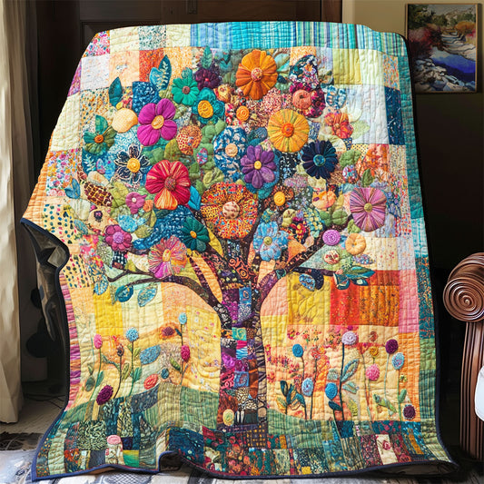 Floral Tree Of Life Patchwork WU0502006CL Quilt